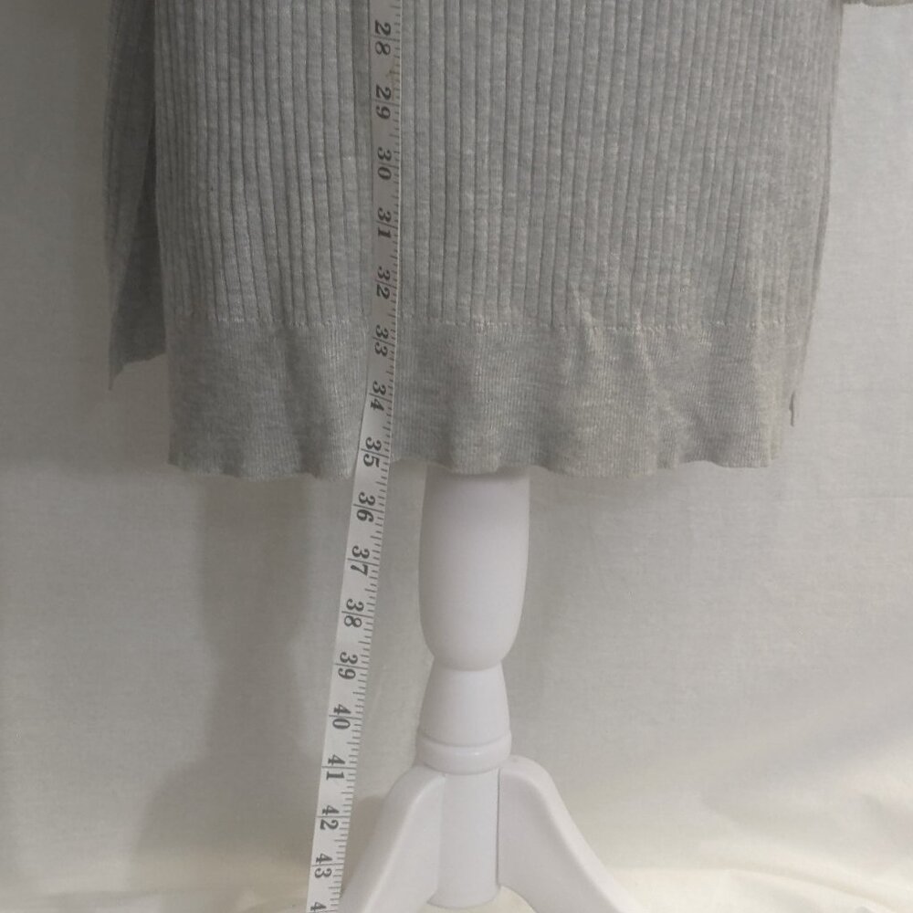 Love Tree Size Small Gray Ribbed Cardigan - Picture 4 of 14